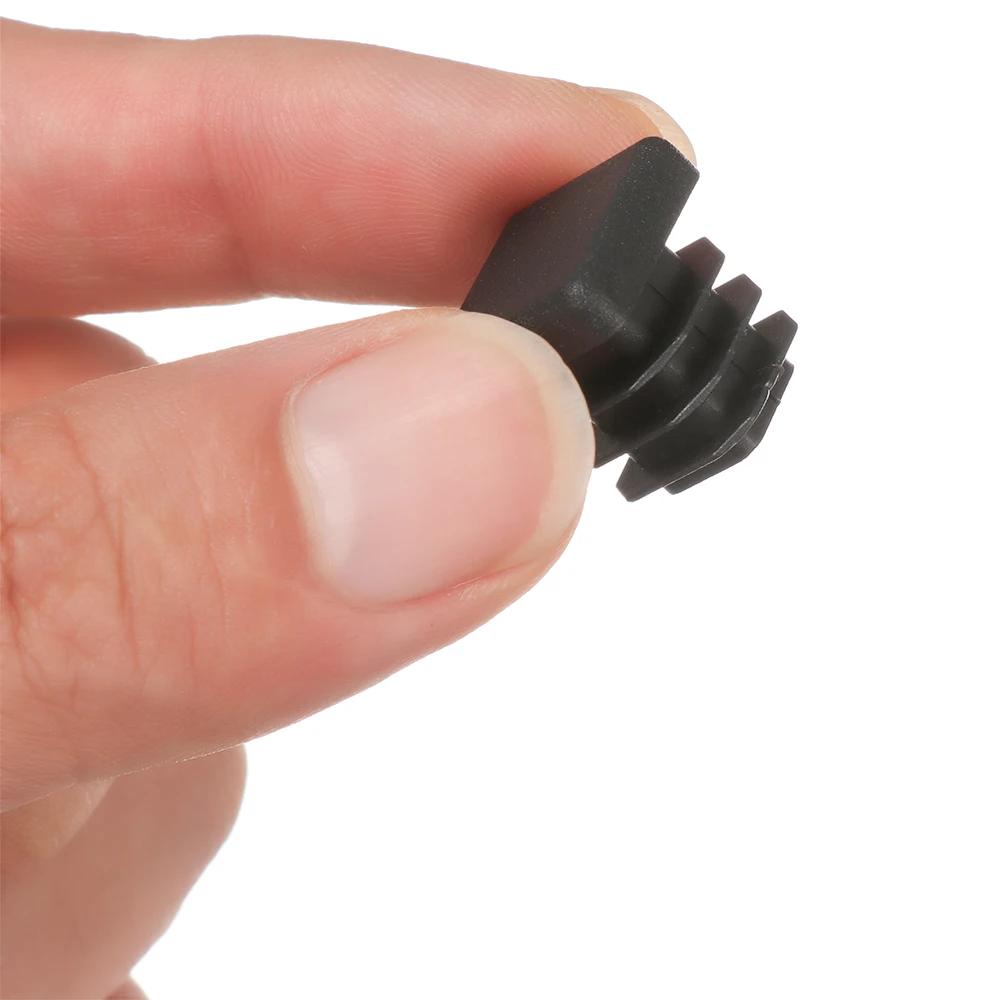 Embout obturateur carré en plastique noir, bouchon d'insertion de tube, bonde 15x15 ~ 60x60mm, 10 pi