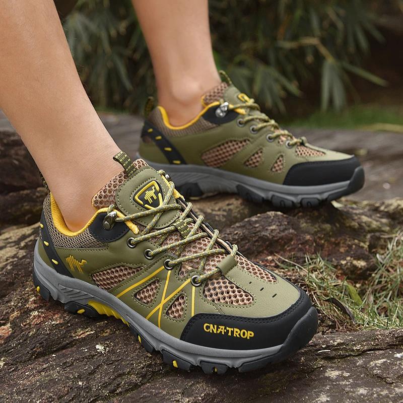 Chaussures de randonnée pour hommes, chaussures de sport simples en maille respirante, chaussures de