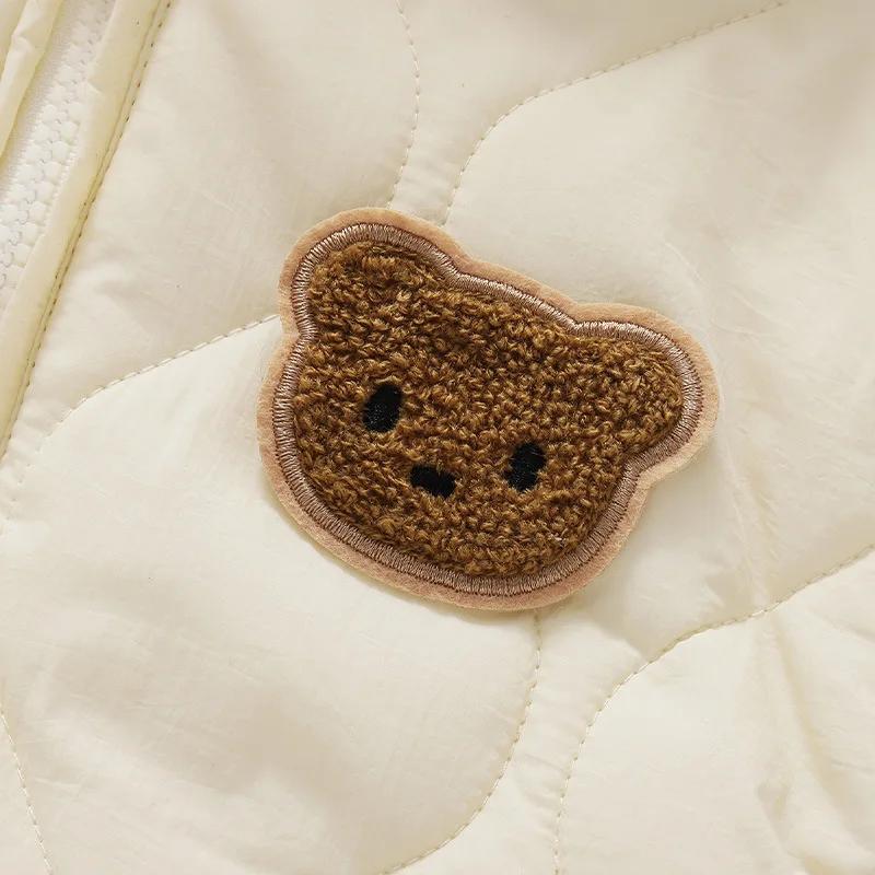  Vêtements d'extérieur d'hiver pour bébé, doublure en fourrure, barboteuse chaude pour enfant en