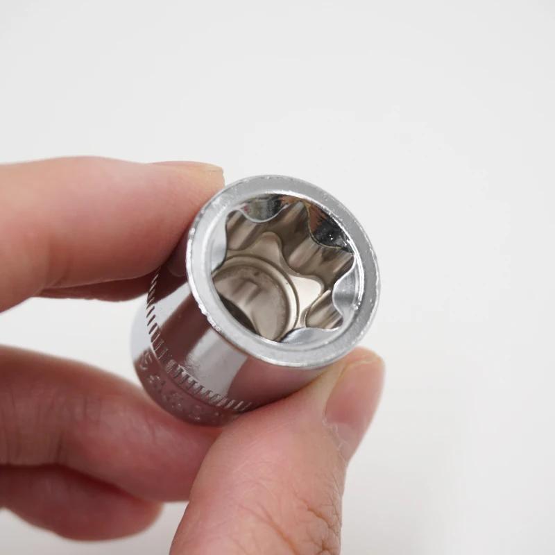 Jeu de douilles étoile 1/4 "3/8", 11 pièces, tête de clé à douilles femelle de Type E E4 E5 E6 E7 E8