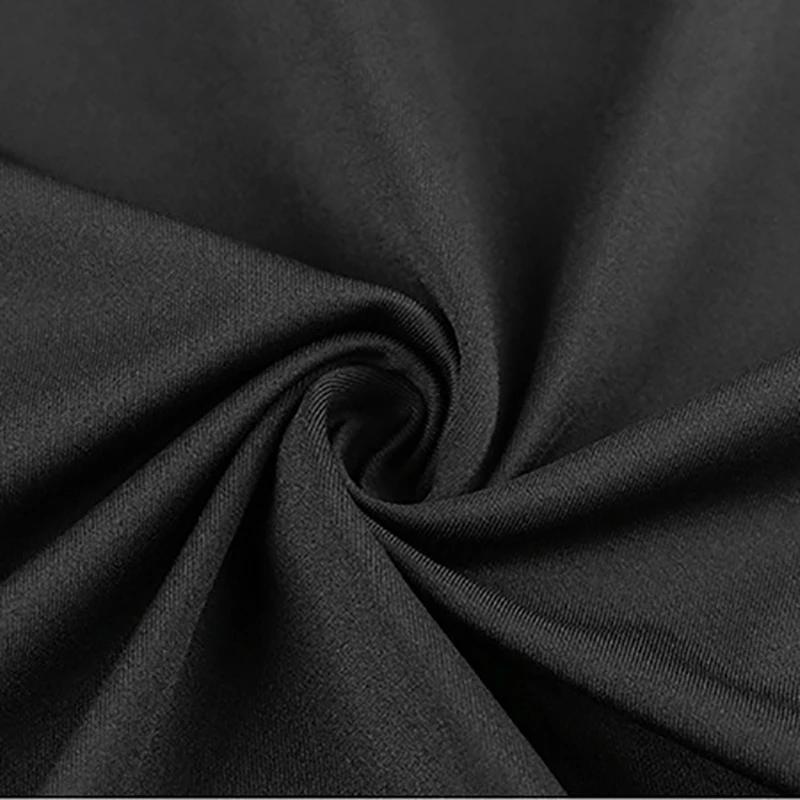 T-shirts à Compression unie pour hommes, T-shirts de course d'été à col roulé, élastiques à séchage