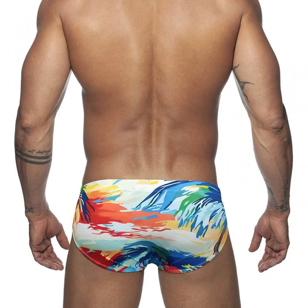 Marque Sexy slips maillot de bain serré Stretch maillot de bain hommes marque Surf été plage pantalo