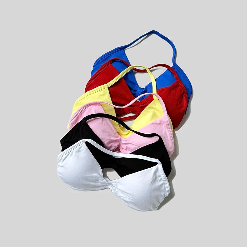 Ensemble de Yoga pour femmes, Fitness, gymnastique, couleur unie, taille haute, pêche, Legging court