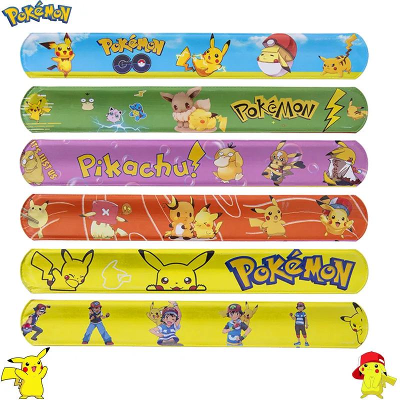 Bracelet à boutons Pokemon, Statue de Pikachu, Bracelet animé, jouet éducatif pour enfants, cadeau d
