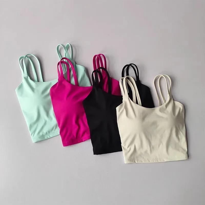 Femmes soutiens-gorge de Sport haut de Fitness lingerie Sexy Push Up coussin fixe soutien-gorge de Y