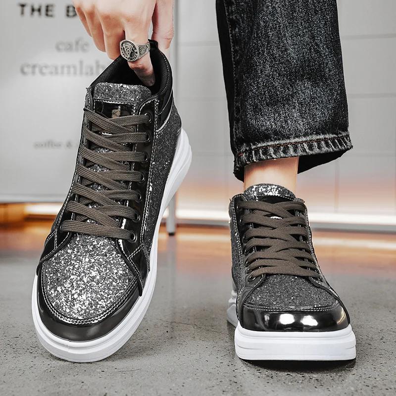 Chaussures en cuir décontractées pour hommes, version coréenne, petites chaussures plates blanches,