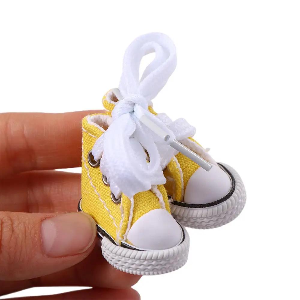 Chaussures de poupée 3.5CM, Mini chaussures de poupée mignonnes, chaussures en toile Denim pour poup