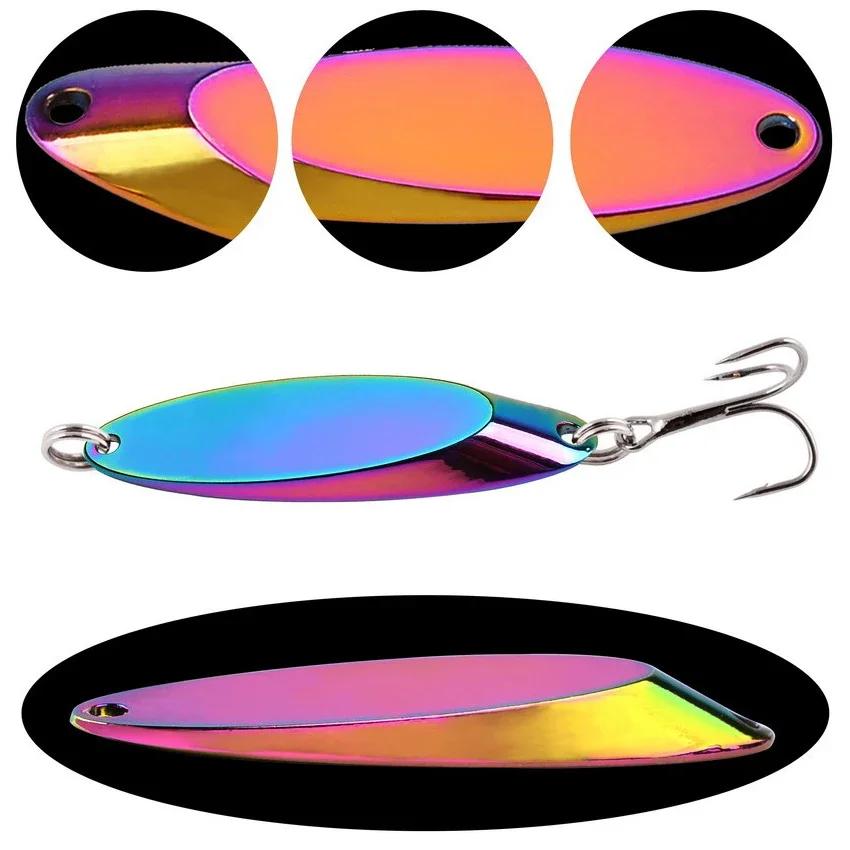 1PC 3g-28g pêche cuillère en métal leurre appâts durs appâts de basse argent or cuillère leurre de p