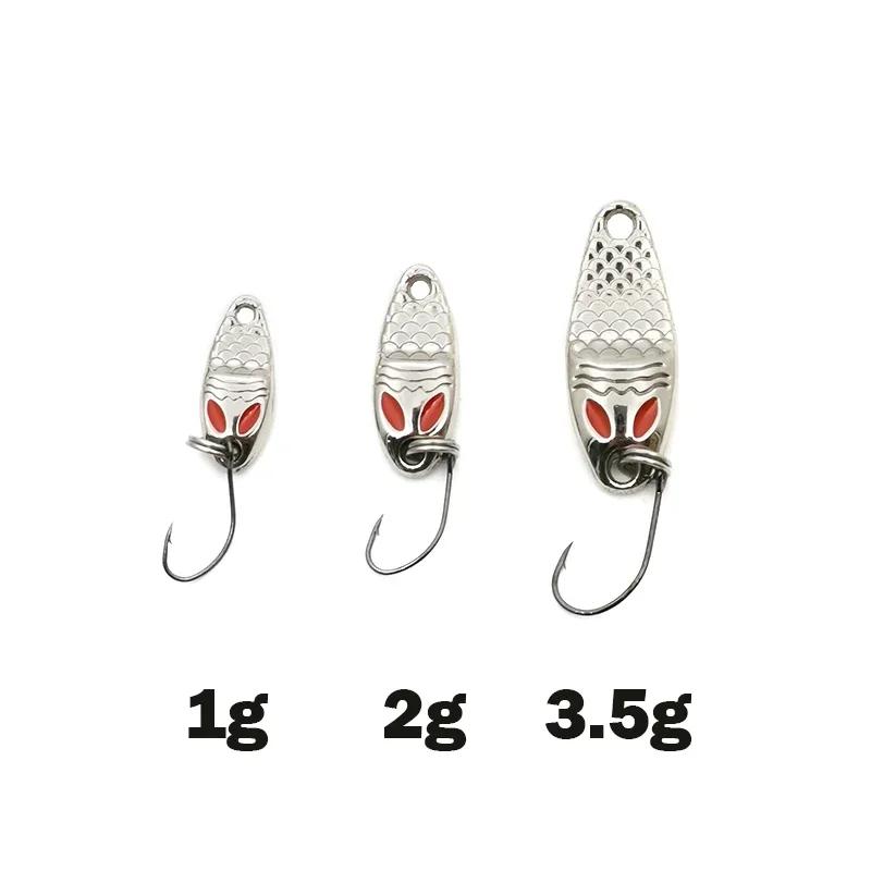 Nouveau Mini leurre de pêche 1g2g3.5g cuillère leurres métalliques Spinnerbait vairon petit poisson