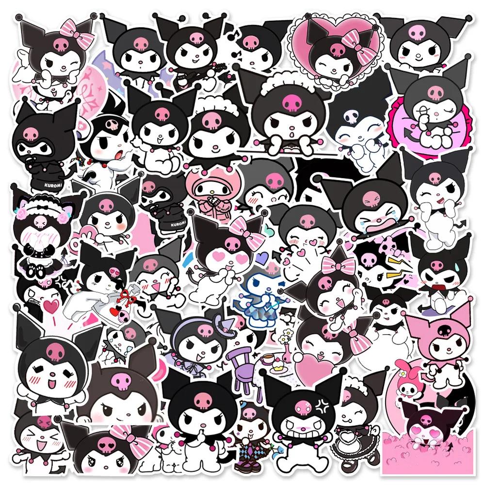 50/100 pièces Kawaii ma mélodie Kuromi Hello Kitty autocollants pour enfants filles bricolage ordina