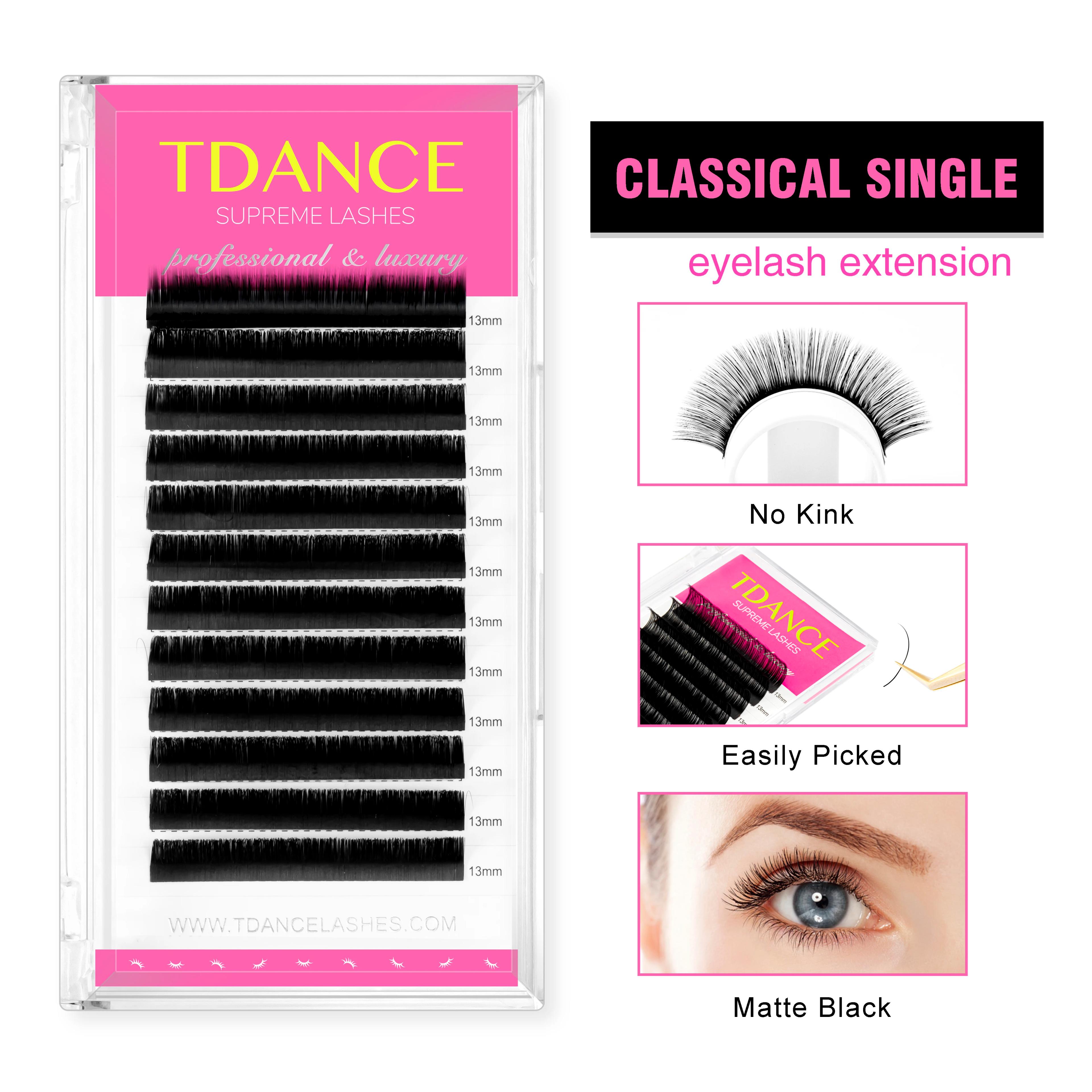 TDANCE Faux vison cils individuels maquiagem cilios pour professionnels extension de cils de vison d