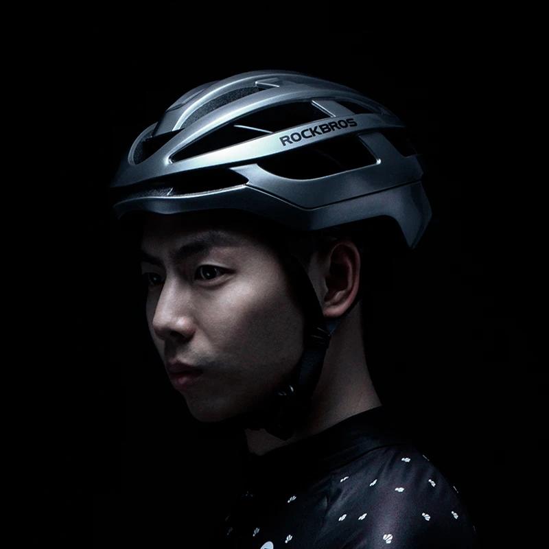 ROCKBROS – casque de vélo unisexe, respirant, ultraléger, moulé intégralement, antichoc, réglable, é