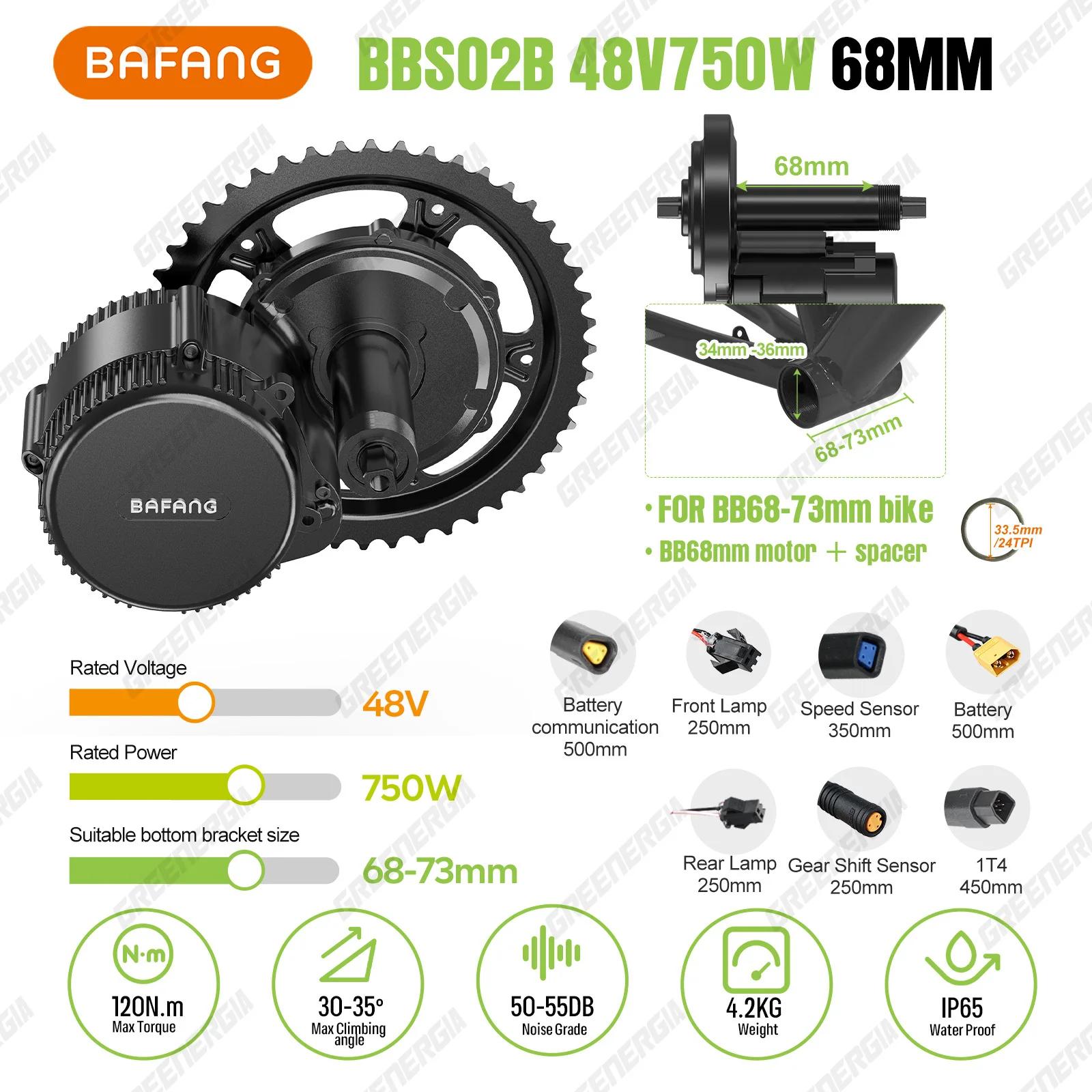 Bafang-Kit de Motorisation de Vélo Électrique, Moteur à Entraînement Central dans le Pédalier, Batte