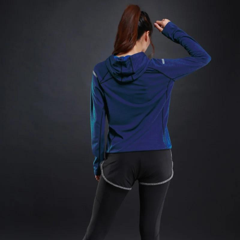 Veste de course à capuche pour femmes - Vêtement sport réfléchissant nuit et 3 couleurs