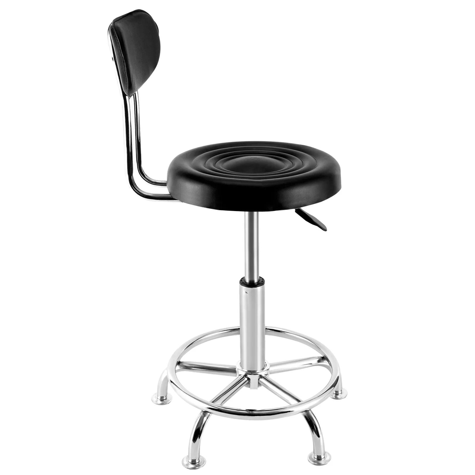 Banc rond réglable pour atelier, chaise hydraulique, bar, garage, recommandé, dossier et repose-pied