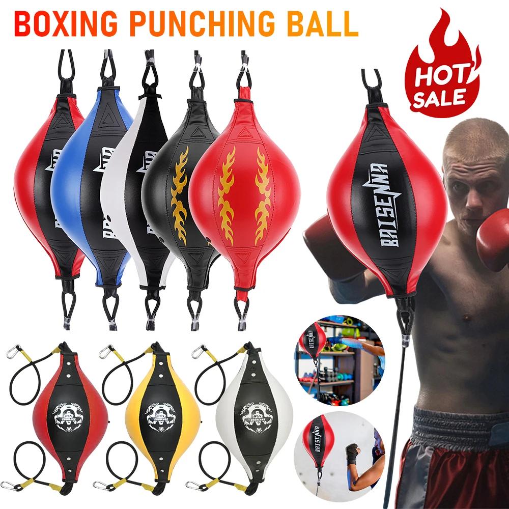Balle de boxe en cuir IkPU à double extrémité, sac de frappe, vitesse de réaction d'entraînement, éq