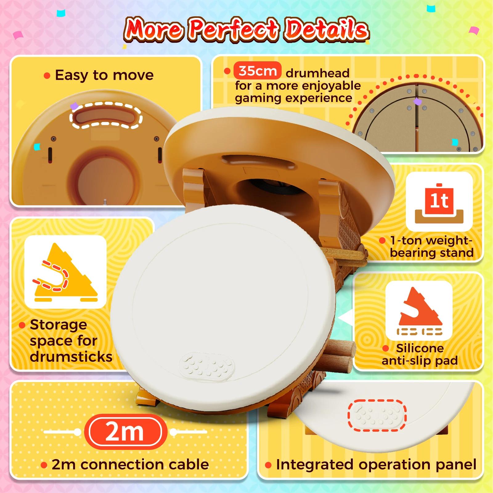 Contrôleur de batterie IINE Taiko Pro max compatible avec Nintendo Switch/PS4/PS5/PC
