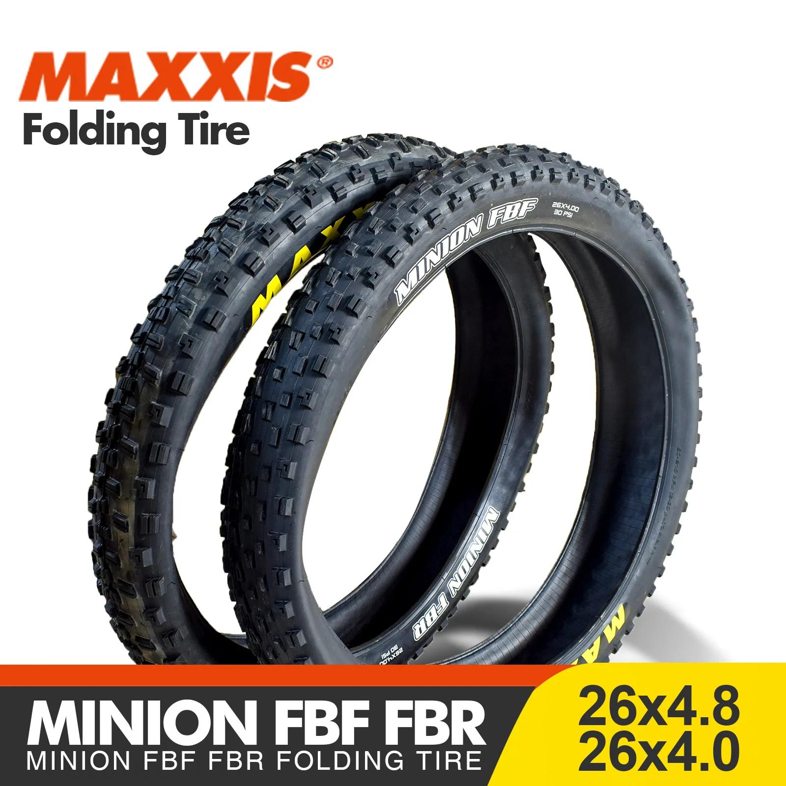1 pièce Pneu VTT pliable MAXXIS 26 Minion FBF FBR 26*4.0 26*4.8 pour Trial Ride Fat Bike Plus, à fai
