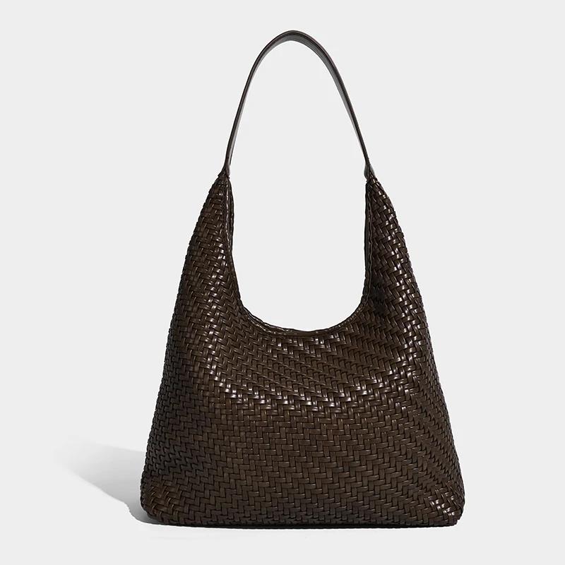 2025 Nouveau In Vintage Grande Capacité Underarm Épaule Livraison rapide main Weave Composite sacs f