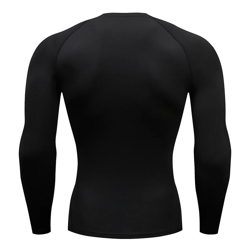 Hommes course Compression T-shirt manches longues Sport t-shirts Gym Fitness sweat mâle Jogging surv