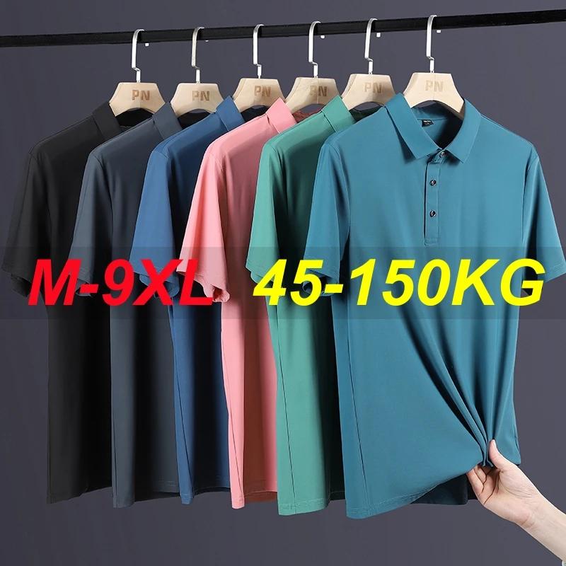 Été grande taille 7xl 8xl 9xl Polo hommes séchage rapide glace soie respirant Polo hommes surdimensi