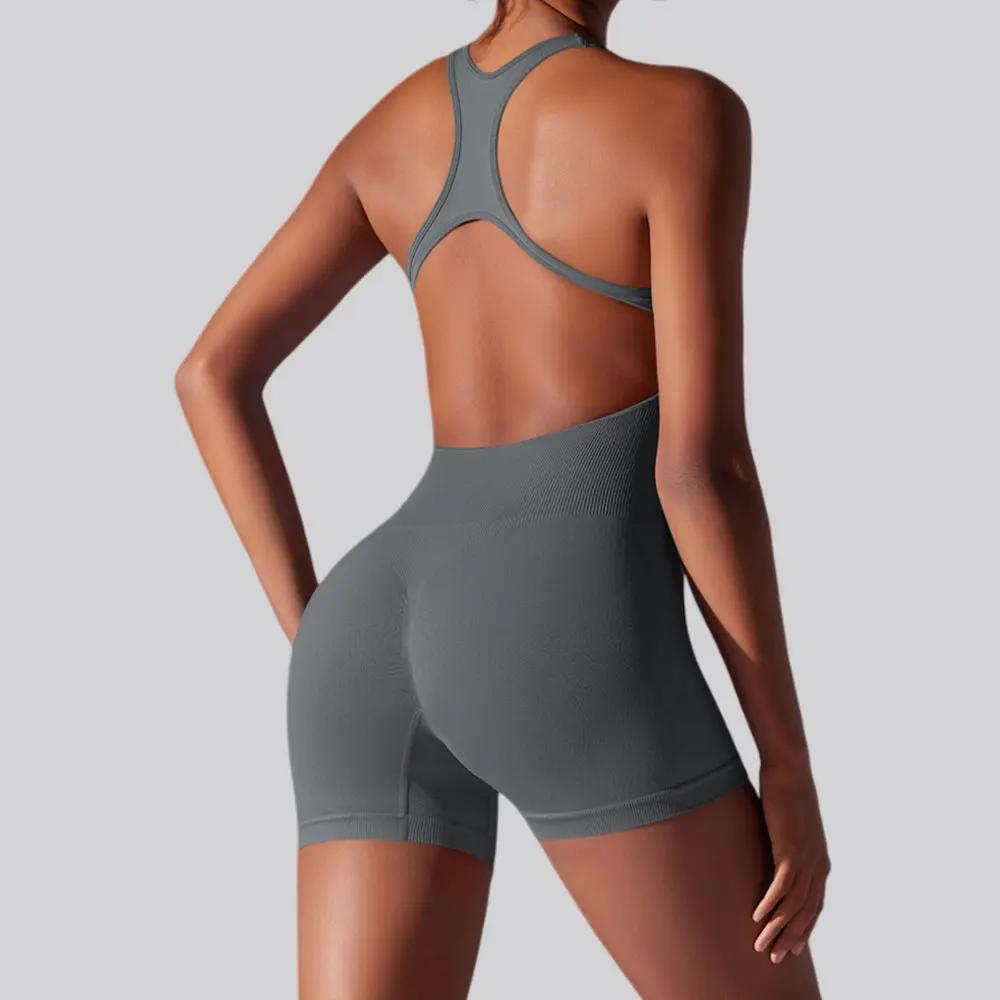Combinaison de Fitness Sexy pour femmes, combishort de sport sans couture, course à pied, entraîneme