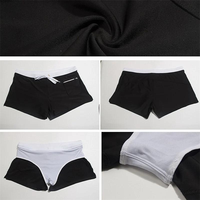 Maillot de bain homme poche zippée - Short bain été séchage rapide respirant doublure