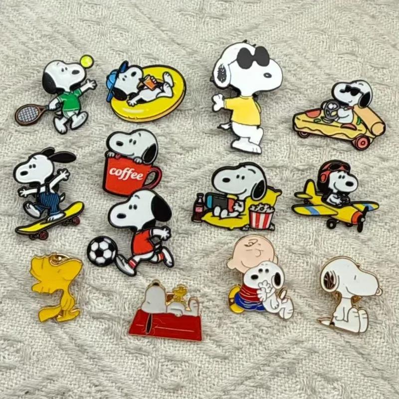 13 pièces // Broches émaillées en forme de chiots blancs de dessin animé, épingles de revers mignonn