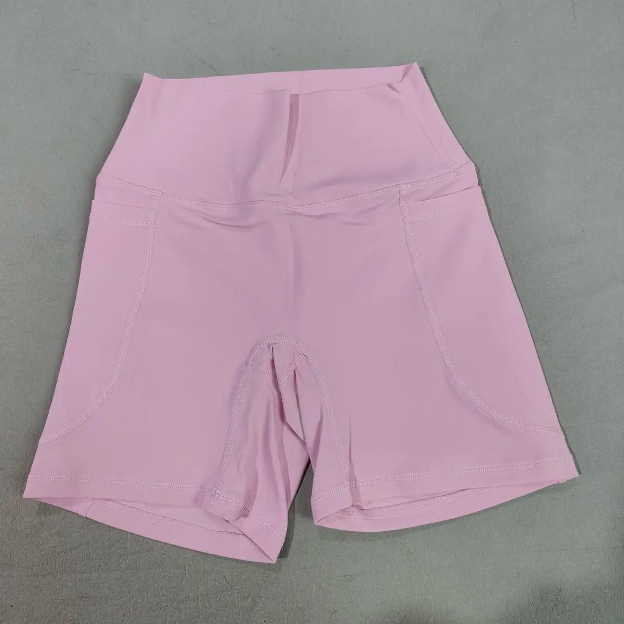 Shorts de sport pour femmes avec poches, legging de yoga, short anti-transparence taille haute, shor