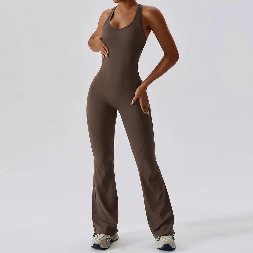 Ensemble de gymnastique femmes formation Yoga costume vêtements de sport femmes 1 pièces combinaison