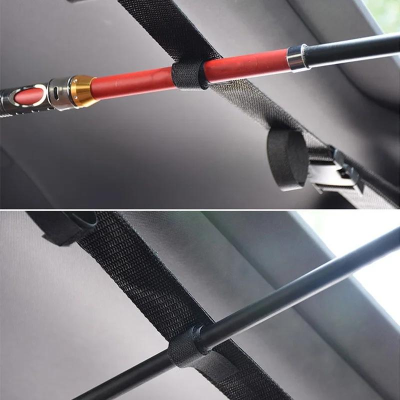 Pratique voiture canne à pêche économiseur véhicule canne transporteur bande porte-canne ceinture sa
