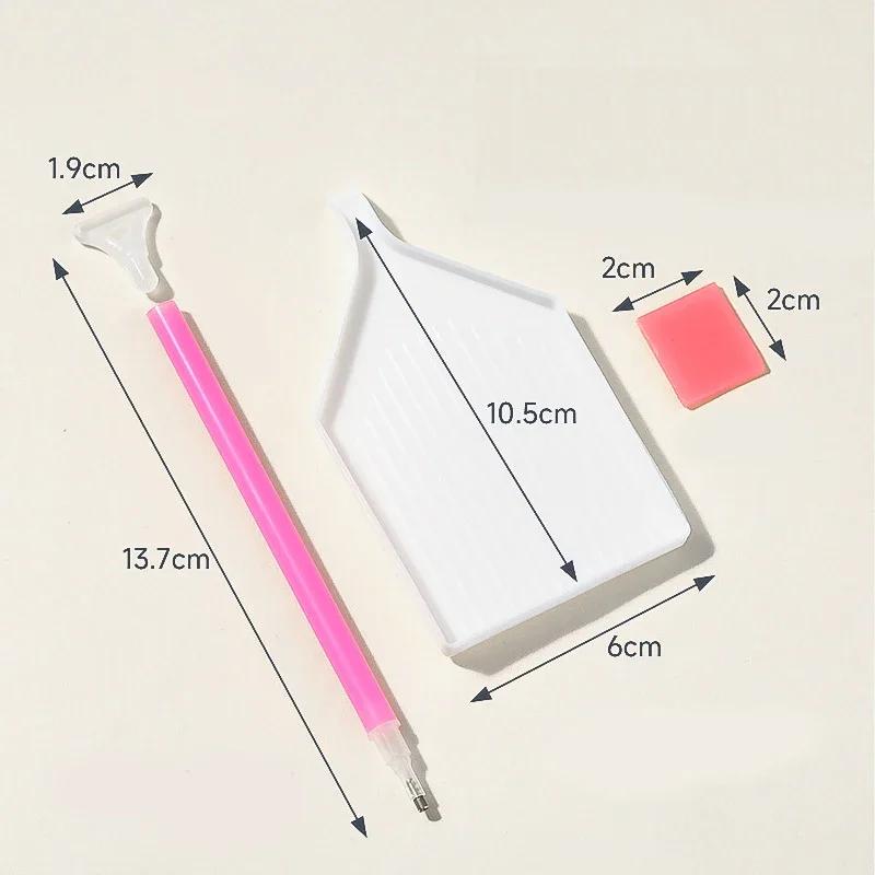 Pickers de strass pour Nail Art, stylo à points avec plateau de rangement, pâte à colle pour diamant