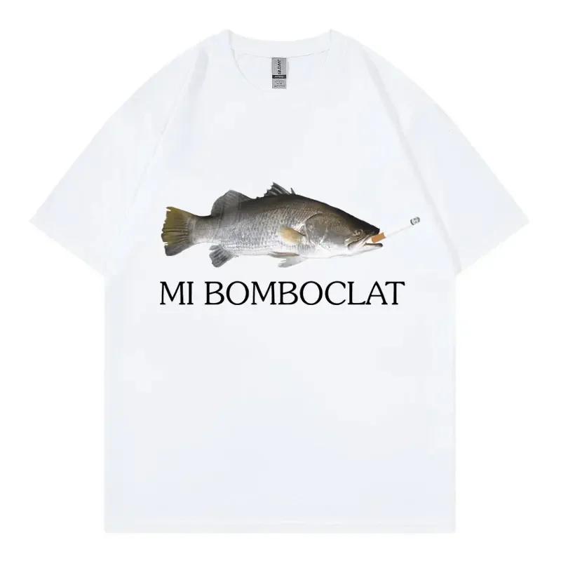T-shirt manches courtes femme, humoristique, bombardier, poisson, Meme, tendance, Y2k, Style Vintage