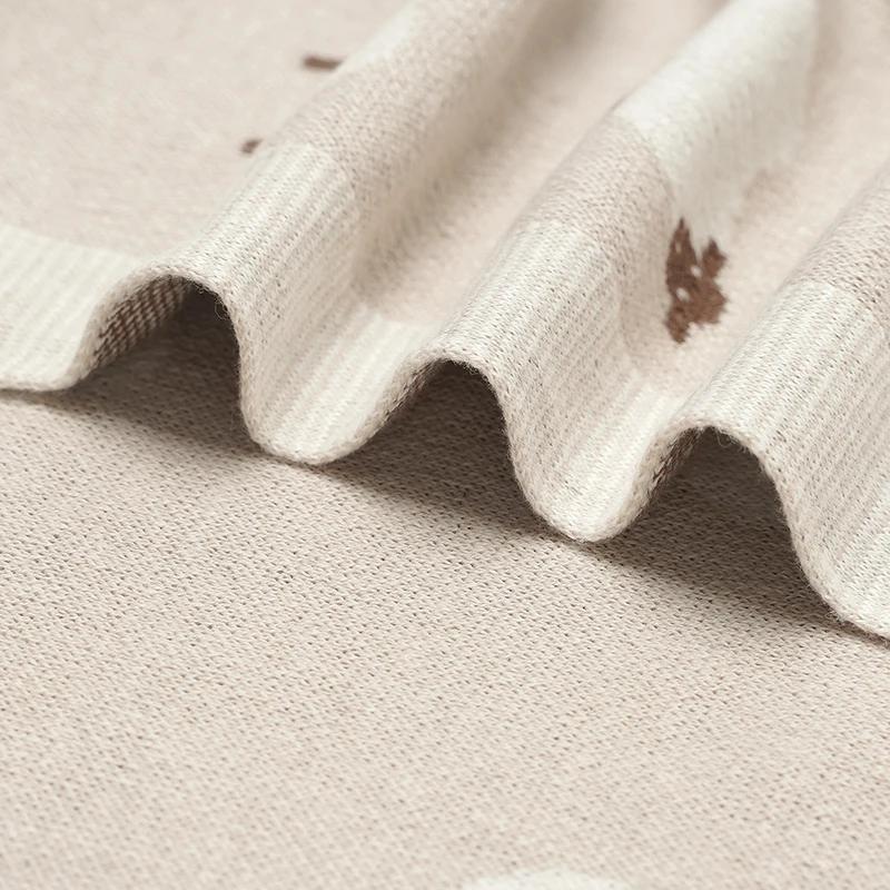 Couvertures en coton pour bébé, tricotées pour nouveau-né, garçons et filles, poussette, lange d'emm