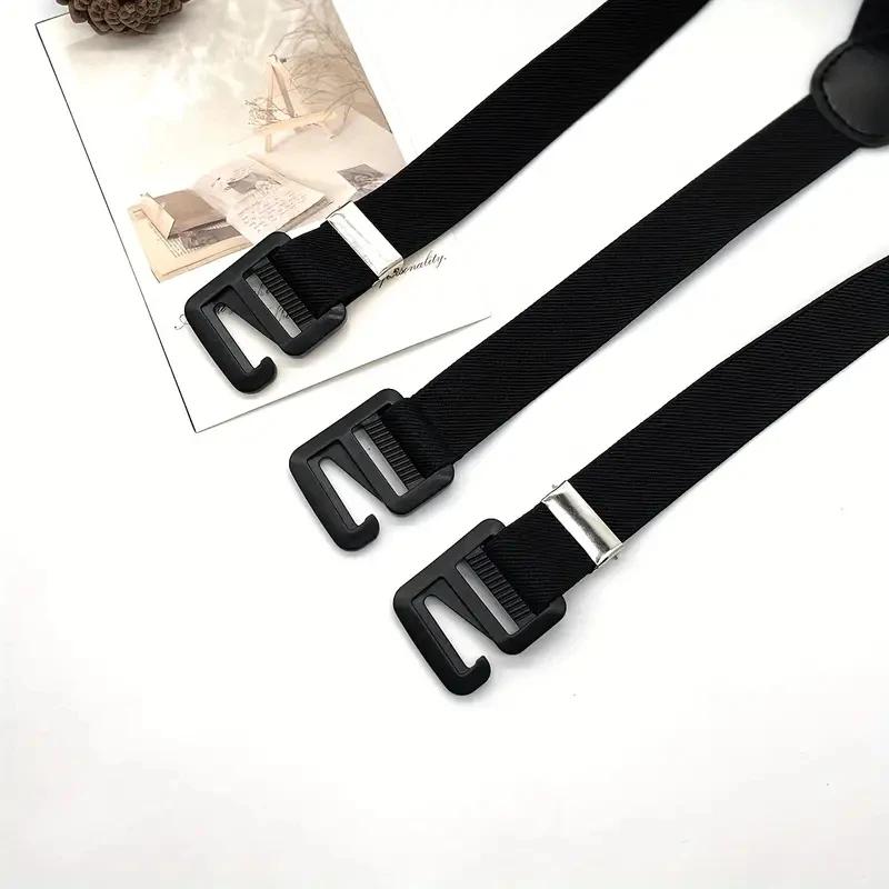 Bretelles pour hommes de 2.5cm de largeur, nouveau bretelles créatives à 3 crochets, pantalons décon