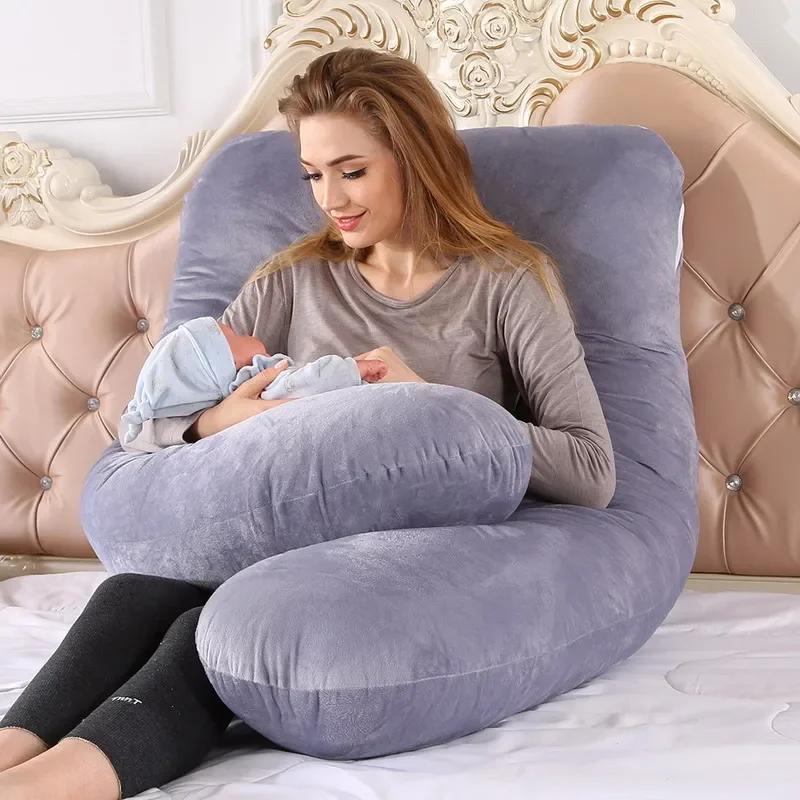 Oreiller lombaire doux pour femmes enceintes, 140x70cm, 3000g, 6.6lb, Type U, multifonction, protect