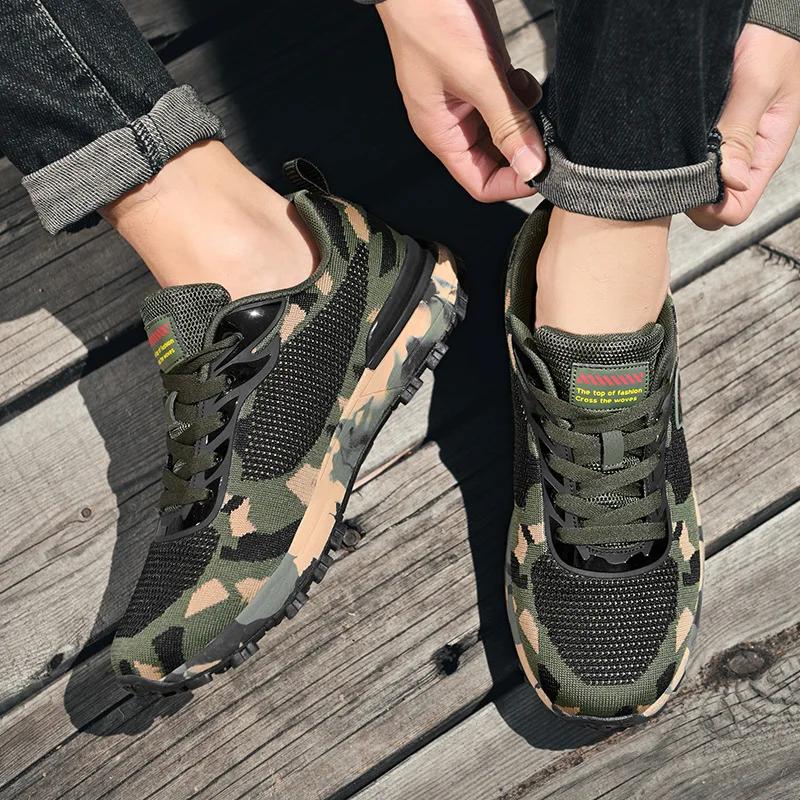 Les chaussures de sport respirantes camouflage pour hommes sont confortables et antidérapantes à sem