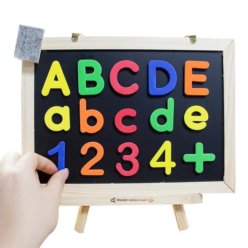 Ensemble de lettres magnétiques en mousse EVA, 24 à 76 pièces, pour apprendre l'orthographe et compt