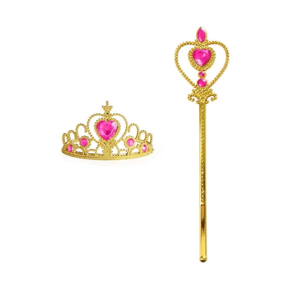 Accessoires de déguisement de princesse pour enfants, baguettes, diadèmes et couronnes pour petites