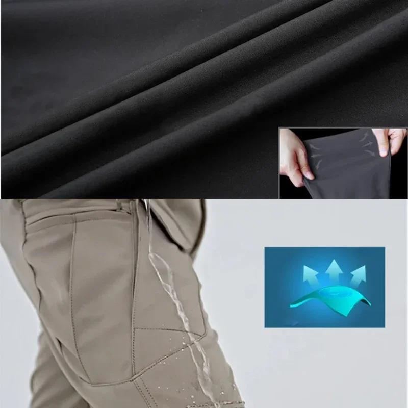 Pantalon cargo Softshell élastique pour hommes, pantalon de randonnée, de camping, d'escalade, de fi