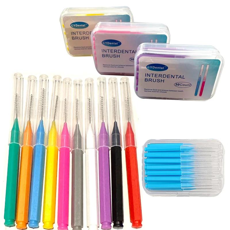 Brosses interdentaires, 30 pièces, soins de santé, blanchiment des dents, nettoyeurs interdentaires,