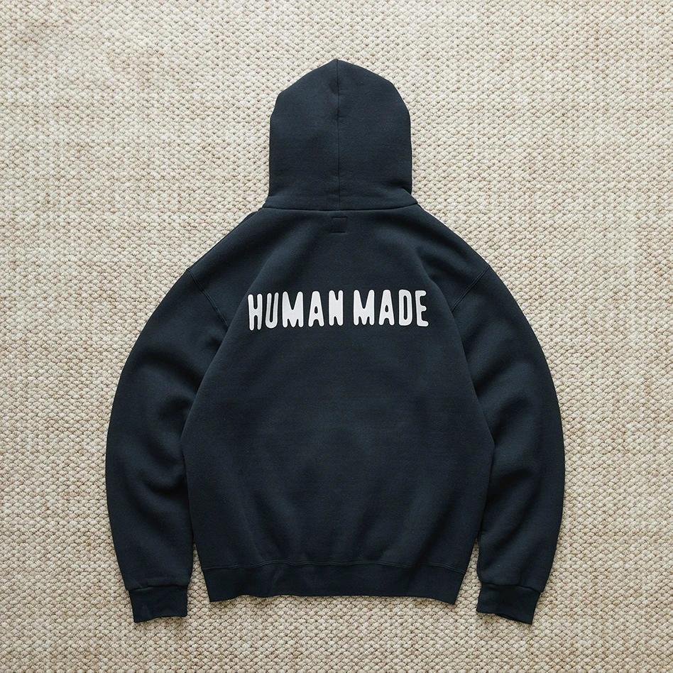 HUMAN MAND CLASS 25SS Nissan Love Sweat à capuche ample et décontracté avec fermeture éclair