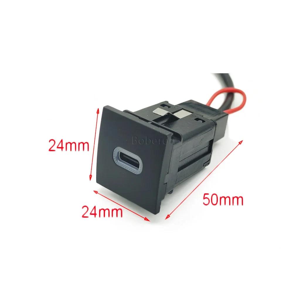 Prise de charge rapide PD Type-C pour voiture, adaptateur d'alimentation à charge rapide pour VW Gol