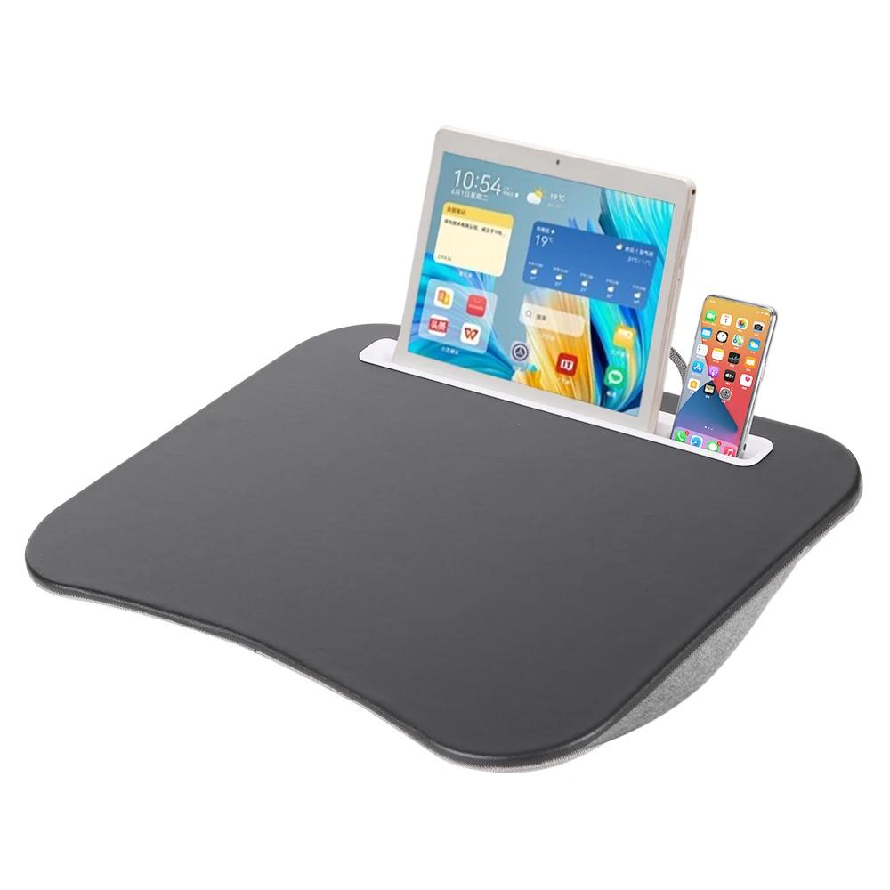MUMUCC Bureau d'ordinateur portable multifonctionnel avec coussin et rempli de particules de mousse,