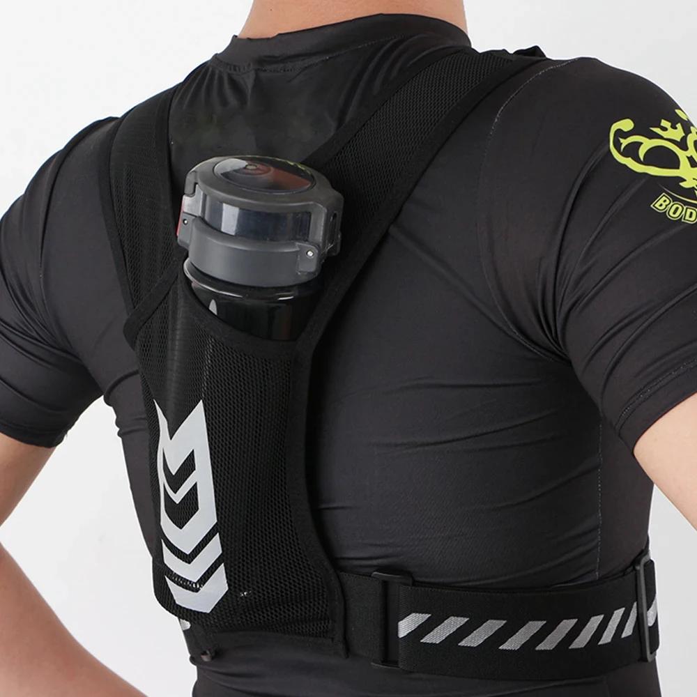 Gilet de course réfléchissant avec support pour téléphone et poche pour clés | Sangle réglable pou