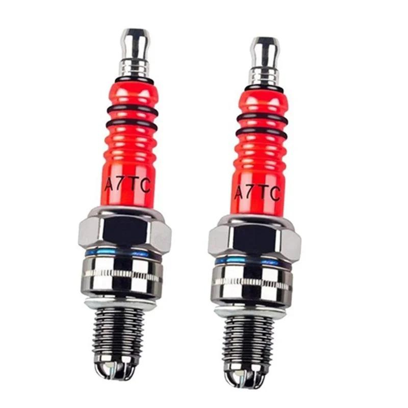 Bougie d'allumage à 3 électrodes de course A7tc pour 50cc 110cc 125cc 150cc Atv Scooter Dirt Bike Go