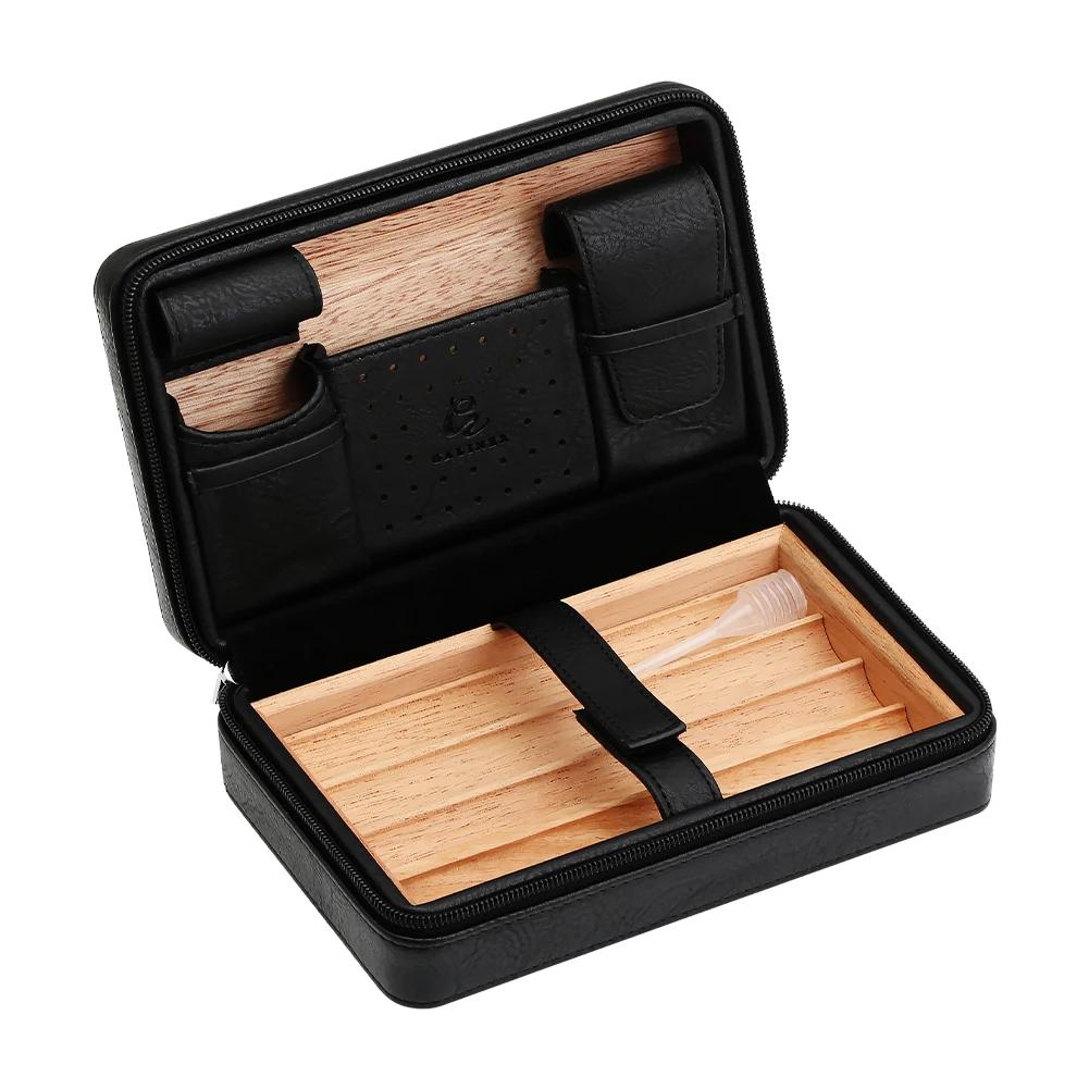 GALINER-Boîte à cigares en cuir avec accessoires, étui de voyage portable pour humidificateur, suppo
