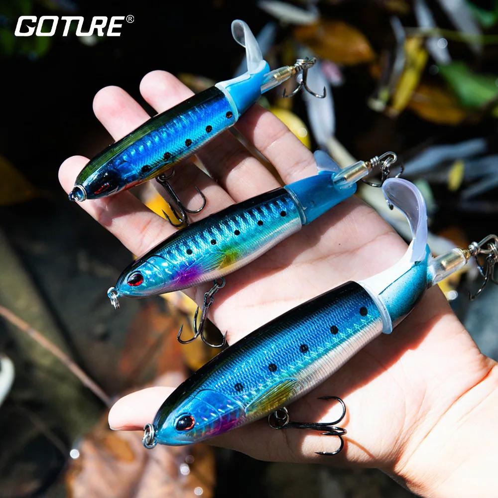 Goture 1 pièces Whopper Popper leurre de pêche 13g/17g/35g pour matériel de pêche flottant queue rot
