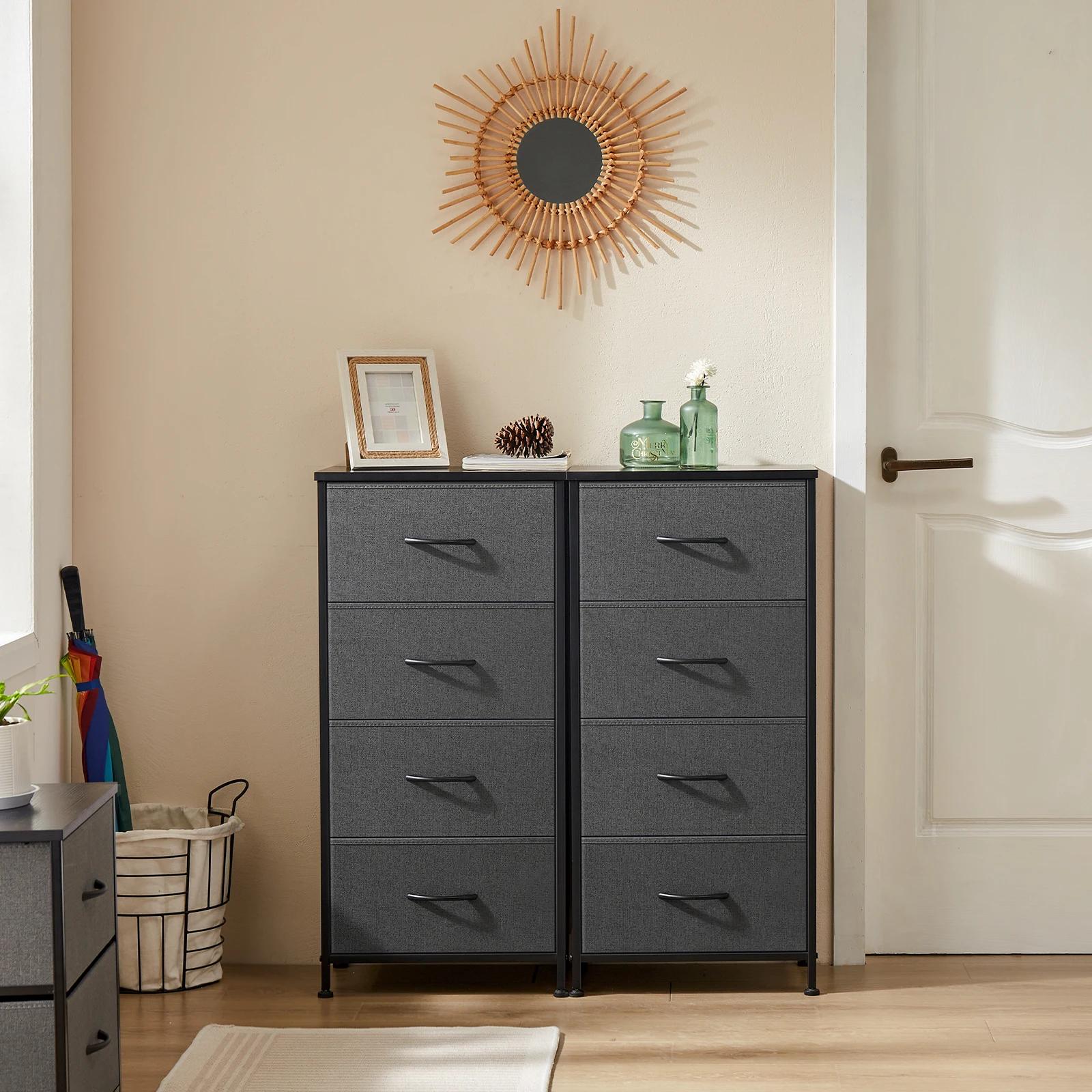 JIAN-Armoire de Rangement pour Vêtements, Commode pour Chambre à Coucher, 4 Tiroirs de Proximité en