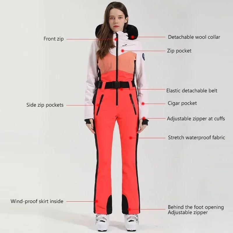 Ensemble de ski coupe-vent et imperméable pour femme, combinaison coupe-vent, veste de snowboard, ta